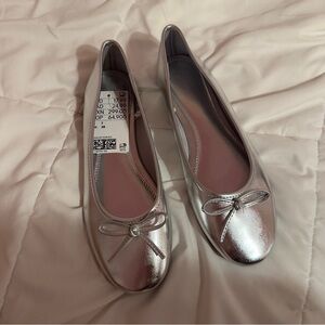 H&M Silver Ballet Flats